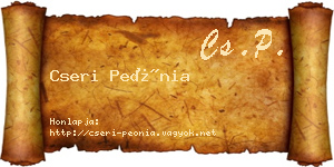 Cseri Peónia névjegykártya
